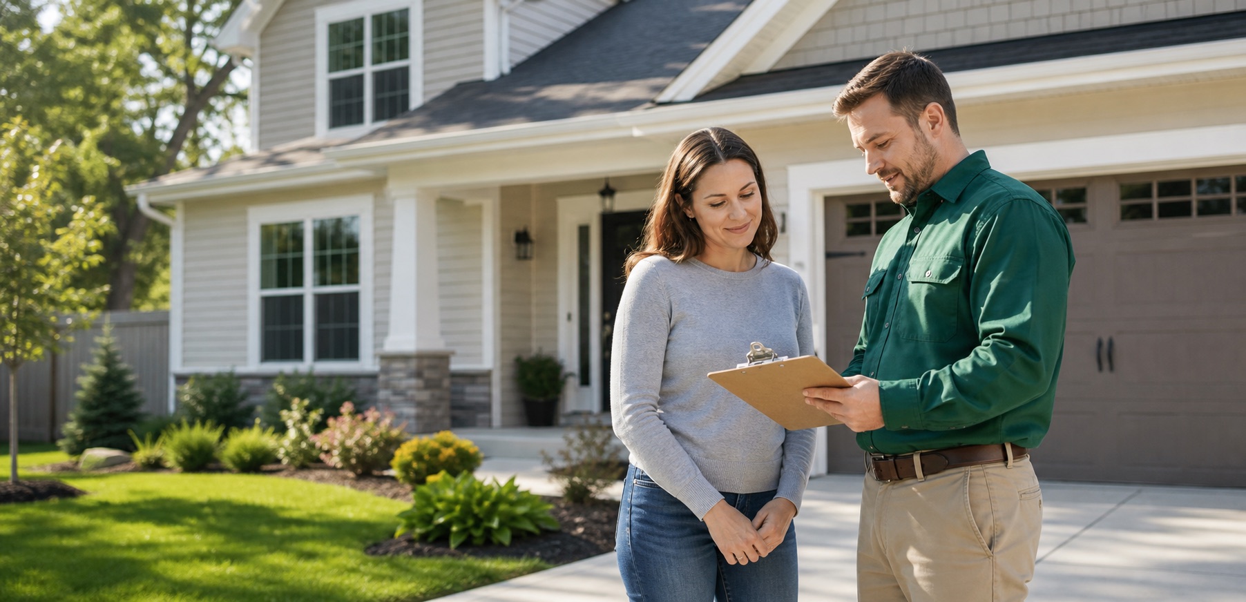 EaseHomeFix contractor reviewing a home improvement estimate with a homeowner